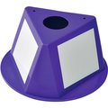 Global Industrial Inventory Control Cone W/ Dry Erase Decals, 10L x 10W x 5H, Purple 412428